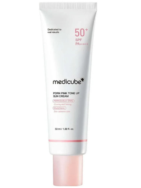 Солнцезащитный крем с ПДРН Medicube PDRN Pink Tone Up Sun Cream SPF50+ PA++++ 50мл
